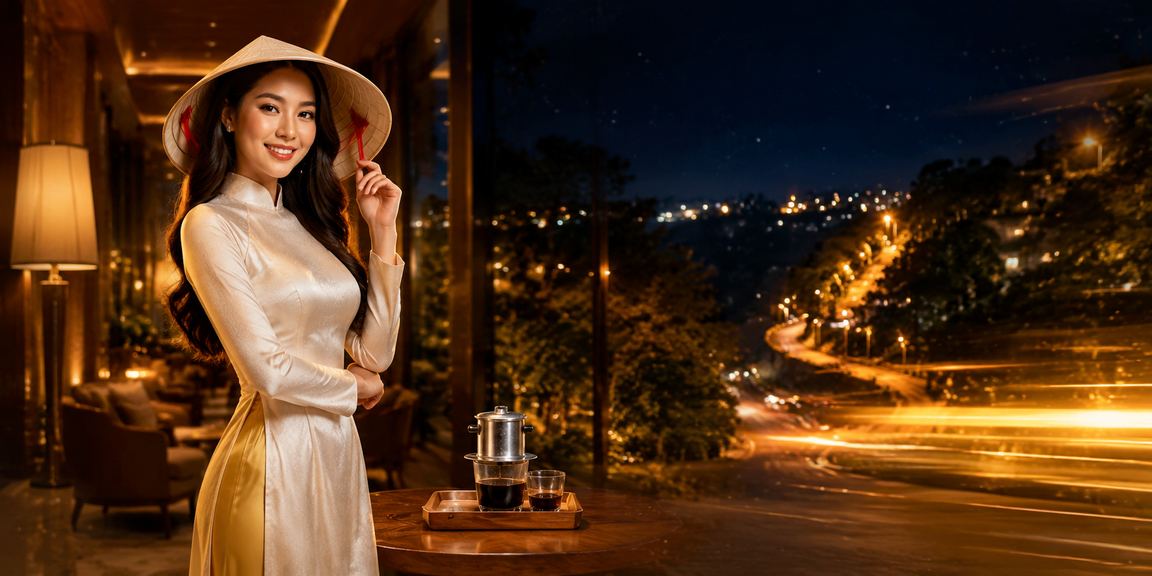 Người dùng tại Đà Lạt đội nón lá truyền thống tham gia cá cược và quản lý tiền thưởng trực tuyến qua điện thoại