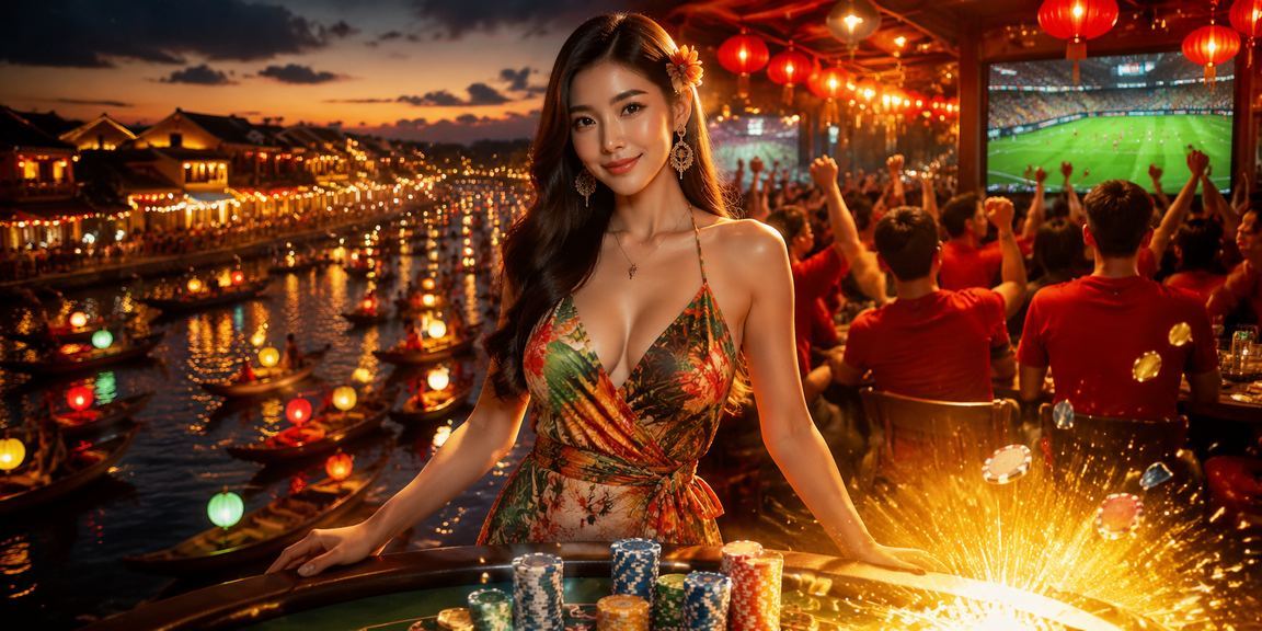 Không khí lễ hội đèn lồng Hội An về đêm, người dùng Việt Nam trải nghiệm giải trí trực tuyến và jackpot qua điện thoại